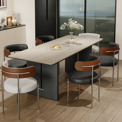 ダイニングテーブル Dining table set ITALY ZKuylo Italian style retro rectangular dining table sets | Wayfair